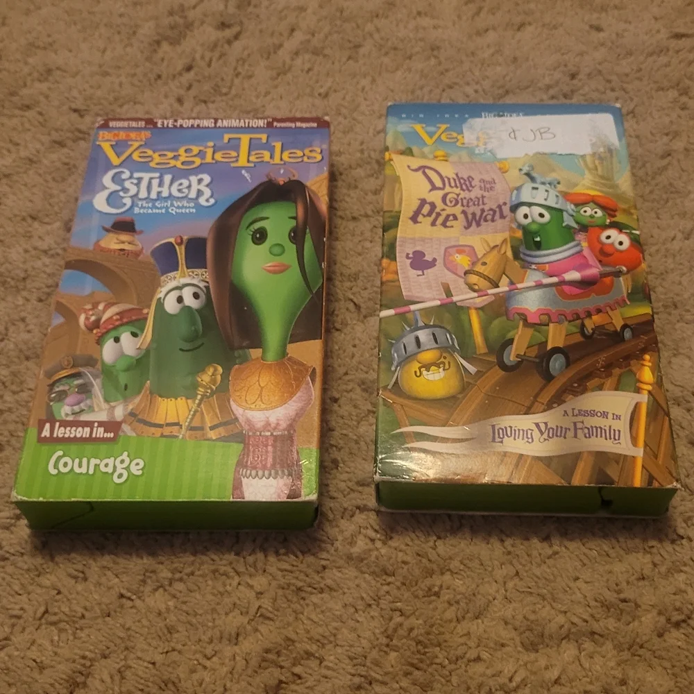 Kids VeggieTales Video Tapes Vintage Green Tape Collection RARE